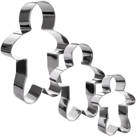 Wykrawacze do ciastek stalowe ludzik 12,5 cm 3 szt. LA CUCINA 121111-L