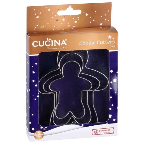 Wykrawacze do ciastek stalowe ludzik 12,5 cm 3 szt. LA CUCINA 121111-L