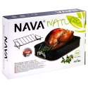 Brytfanna granitowa do piekarnika brytfanka prostokątna z rusztem NATURE 8L 42x32x8cm NAVA 10-103-168