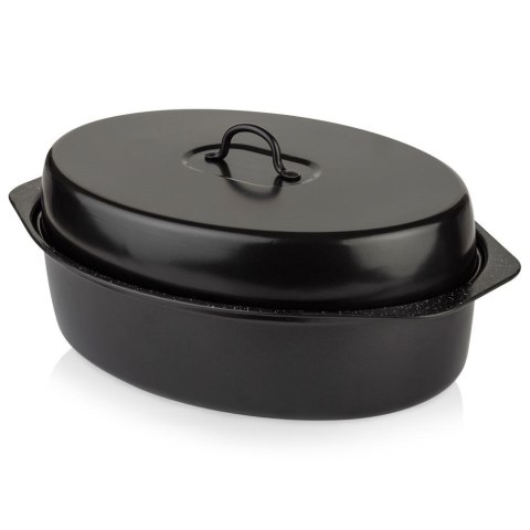 Brytfanna granitowa do piekarnika brytfanka z pokrywką owalna NATURE 6.5L 42x29x17cm NAVA 10-103-166