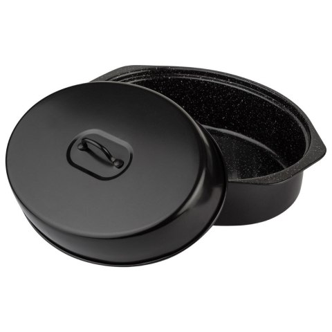 Brytfanna granitowa do piekarnika brytfanka z pokrywką owalna NATURE 6.5L 42x29x17cm NAVA 10-103-166