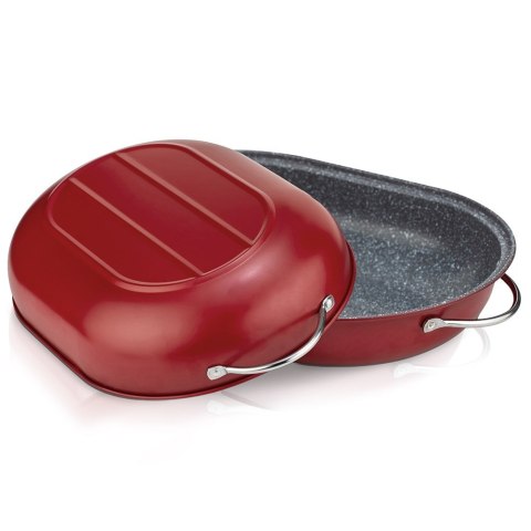 Brytfanna granitowa do piekarnika brytfanka z pokrywką owalna TAURUS 5.5L 44x28x14.5cm NAVA 10-103-133