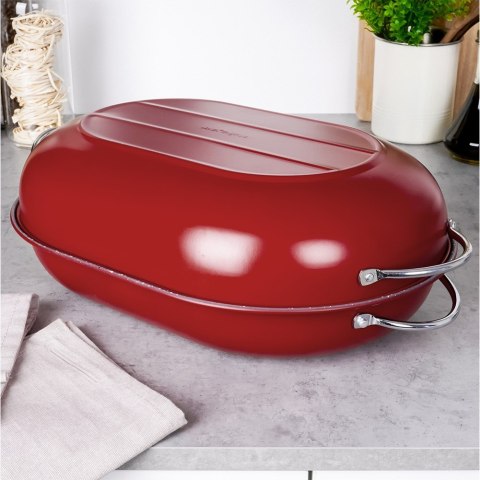 Brytfanna granitowa do piekarnika brytfanka z pokrywką owalna TAURUS 5.5L 44x28x14.5cm NAVA 10-103-133