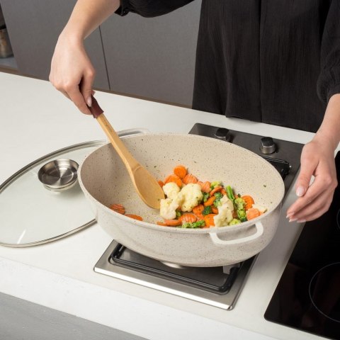 Brytfanna granitowa do piekarnika brytfanka z pokrywką owalna TERRESTRIAL 8L 39.5x26.5cm NAVA 10-128-112