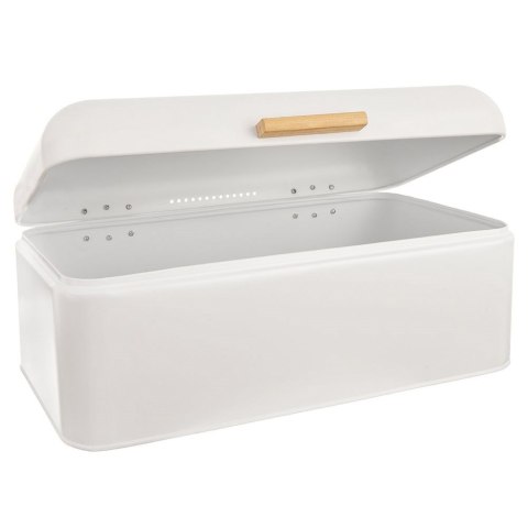 Chlebak metalowy pojemnik na chleb pieczywo biały mat WHITELINE 42x24x16.5cm ORION 152460