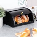 Chlebak metalowy pojemnik na chleb pieczywo czarny 30x26.5x17cm VILDE 259621