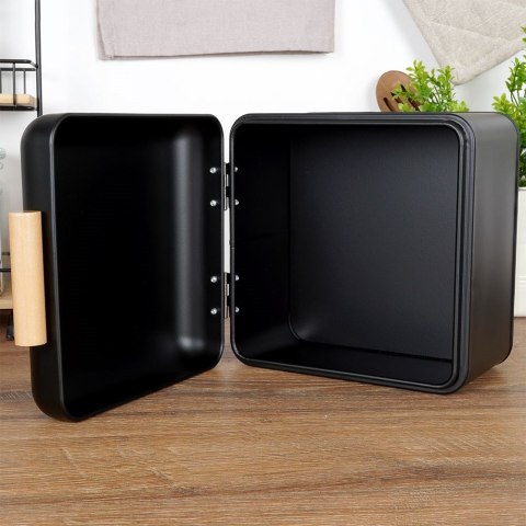 Chlebak metalowy pojemnik na chleb pieczywo czarny mały 22x20x14cm EXCELLENT HOUSEWARE 259213