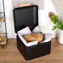 Chlebak metalowy pojemnik na chleb pieczywo czarny mały 22x20x14cm EXCELLENT HOUSEWARE 259213