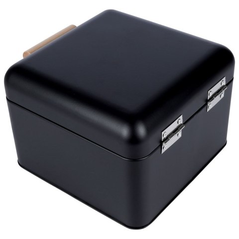 Chlebak metalowy pojemnik na chleb pieczywo czarny mały 22x20x14cm EXCELLENT HOUSEWARE 259213