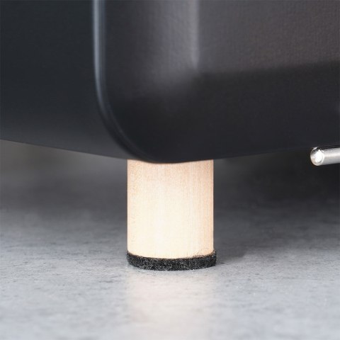 Chlebak metalowy pojemnik na chleb pieczywo czarny mały 35.5x21x23.5cm VILDE 259618