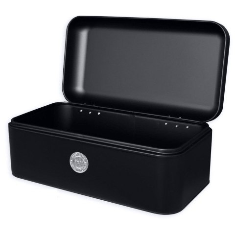 Chlebak metalowy pojemnik na chleb pieczywo czarny mat 42x22x17cm EXCELLENT HOUSEWARE 152401