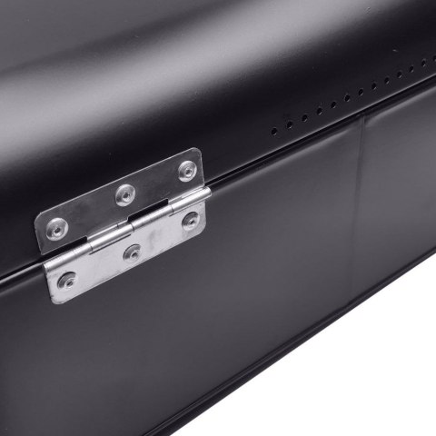 Chlebak metalowy pojemnik na chleb pieczywo czarny mat 42x22x17cm EXCELLENT HOUSEWARE 152401