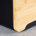 Chlebak metalowy pojemnik na chleb pieczywo z deską bambusową czarny 35x22x20.5cm VILDE 259613