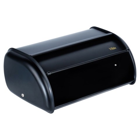 Chlebak stalowy pojemnik na pieczywo chleb bułki czarny matowy mały 36x23x14.5cm VILDE 259615