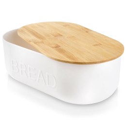 Chlebak z deską do krojenia biały 36x19.5x12.5cm VILDE 259226