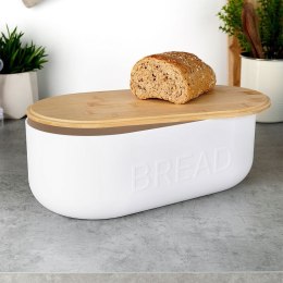 Chlebak z deską do krojenia biały 36x19.5x12.5cm VILDE 259226