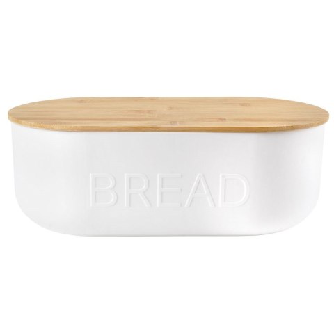 Chlebak z deską do krojenia biały 36x19.5x12.5cm VILDE 259226