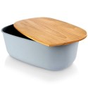 Chlebak z deską do krojenia szary 39x23.5x15.5cm VILDE 259177