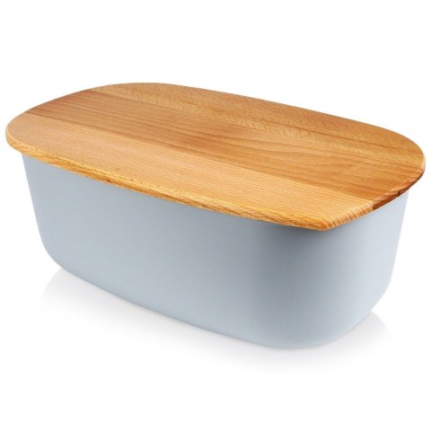 Chlebak z deską do krojenia szary 39x23.5x15.5cm VILDE 259177