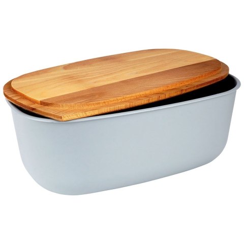 Chlebak z deską do krojenia szary 39x23.5x15.5cm VILDE 259177
