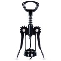 Korkociąg do wina otwieracz do butelek wina metalowy czarny 16cm VILDE 259686
