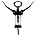 Korkociąg do wina otwieracz do butelek wina metalowy czarny 16cm VILDE 259686