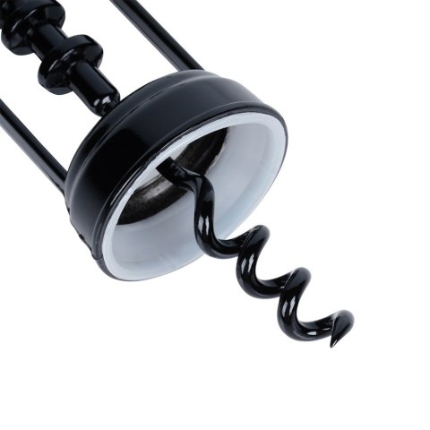 Korkociąg do wina otwieracz do butelek wina metalowy czarny 16cm VILDE 259686