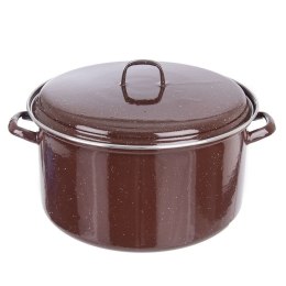 Pokrywka emaliowana brązowa do garnka patelni 32cm BROWN ORION 113407