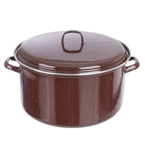 Pokrywka emaliowana brązowa do garnka patelni 32cm BROWN ORION 113407