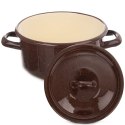 Pokrywka emaliowana do garnka patelni garnków rondla brązowa BROWN 14cm ORION 113412