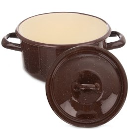 Pokrywka emaliowana do garnka patelni garnków rondla brązowa BROWN 14cm ORION 113412