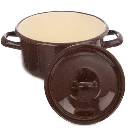 Pokrywka emaliowana do garnka patelni garnków rondla brązowa BROWN 16cm ORION 113413