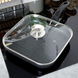 Pokrywka szklana kwadratowa duża do garnka patelni 27x27cm GRANDE ORION 126316