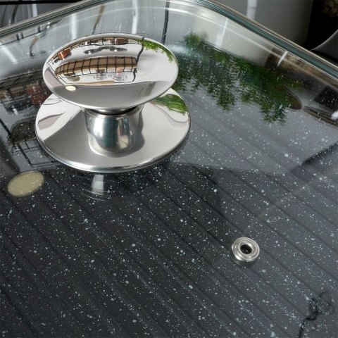 Pokrywka szklana kwadratowa duża do garnka patelni 27x27cm GRANDE ORION 126316