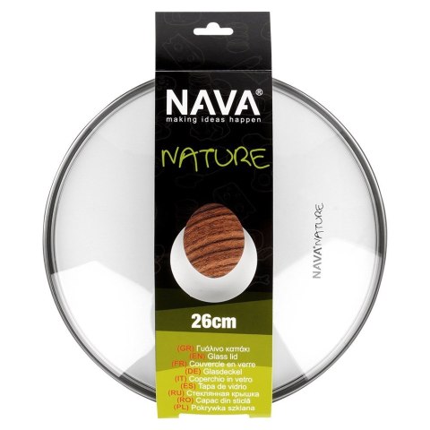 Pokrywka szklana uniwersalna do garnka patelni NATURE 26cm NAVA 10-144-153
