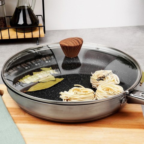 Pokrywka szklana uniwersalna do garnka patelni NATURE 28cm NAVA 10-144-154