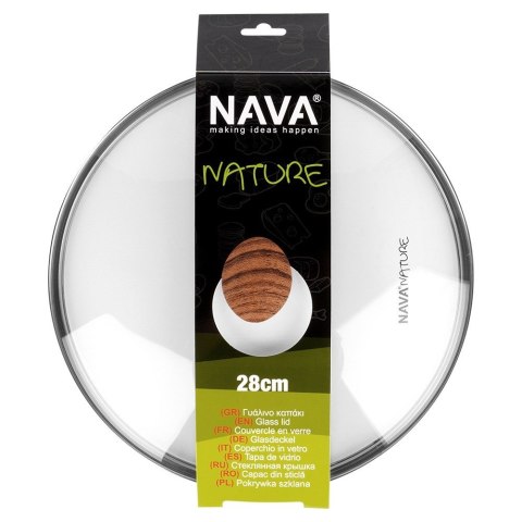 Pokrywka szklana uniwersalna do garnka patelni NATURE 28cm NAVA 10-144-154
