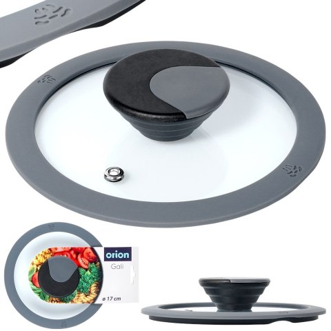 Pokrywka szklana z silikonową uszczelką GALI 16cm ORION 126328