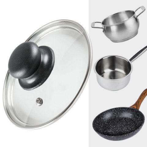 Pokrywka szklana żaroodporna do garnka garnków patelni 14cm VILDE 199021