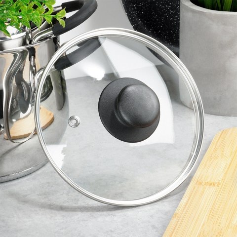 Pokrywka szklana żaroodporna do garnka garnków patelni 16cm VILDE 199022