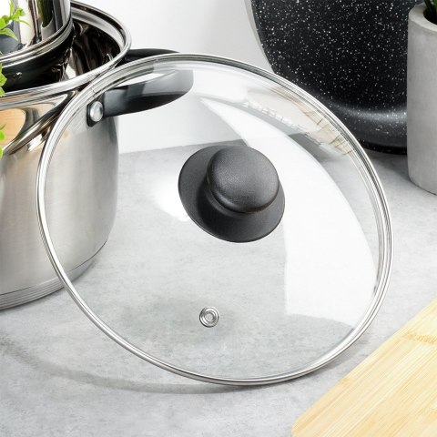 Pokrywka szklana żaroodporna do garnka garnków patelni 20cm VILDE 199024