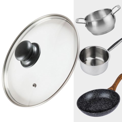 Pokrywka szklana żaroodporna do garnka garnków patelni 22cm VILDE 199025