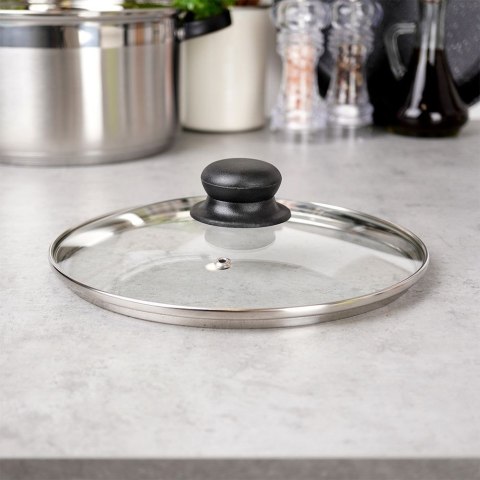 Pokrywka szklana żaroodporna do garnka garnków patelni 22cm VILDE 199025