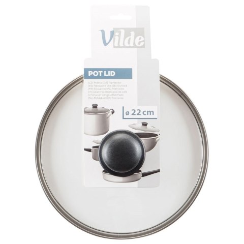 Pokrywka szklana żaroodporna do garnka garnków patelni 22cm VILDE 199025