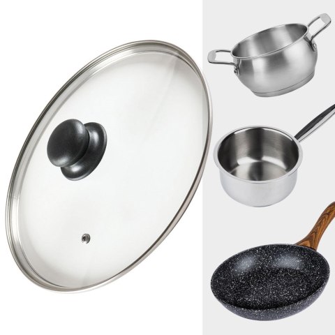 Pokrywka szklana żaroodporna do garnka garnków patelni 26cm VILDE 199027