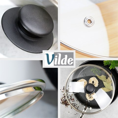 Pokrywka szklana żaroodporna do garnka garnków patelni 28cm VILDE 199028