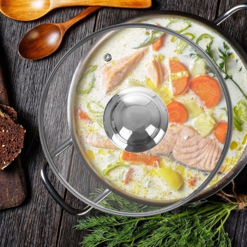 Pokrywka szklana żaroodporna do garnka patelni garnków 18cm ORION 122577
