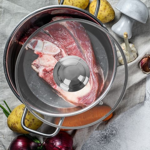 Pokrywka szklana żaroodporna do garnka patelni garnków 22cm ORION 122579