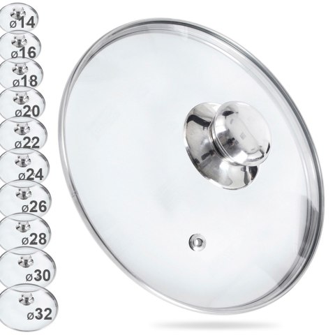Pokrywka szklana żaroodporna do garnka patelni garnków 24cm ORION 122580