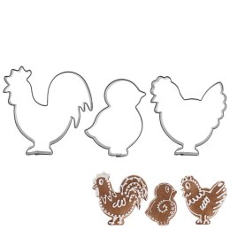 Wykrawacze do ciastek kogut kura pisklę 3 szt. ORION 132606